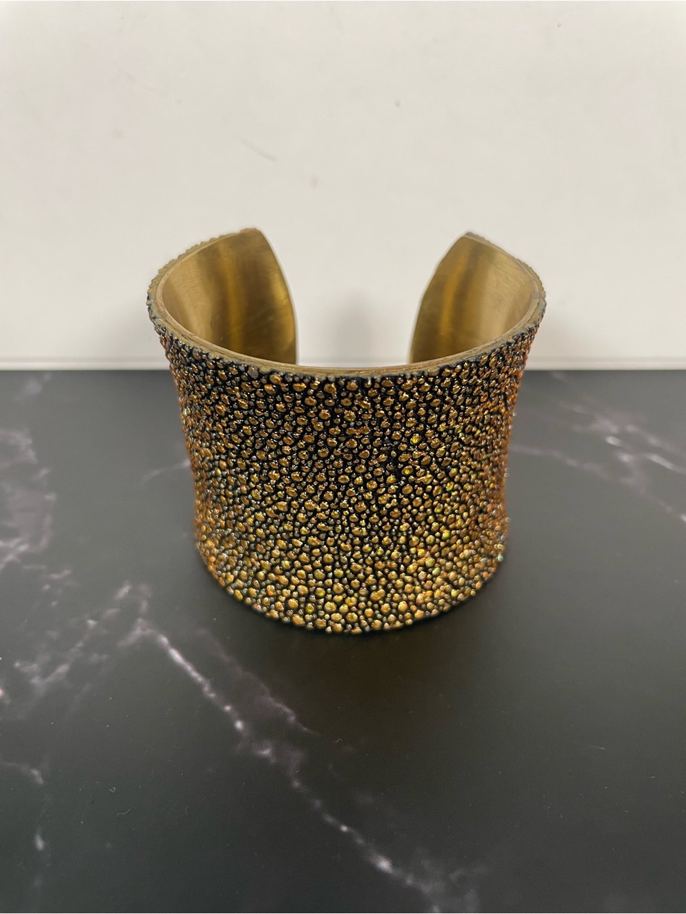 Gold Metallic Stingray Cuff 2” By Rustic Cuff Rare Design